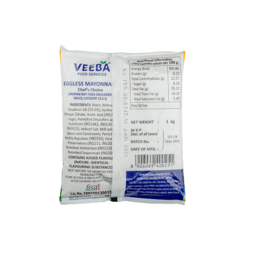 Veeba - Eggless Mayonnaise Chef's Choice, 1 Kg