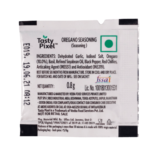 Tasty Pixel - Oregano Seasoning Sachets 8 Gm ( Pack of 250 )