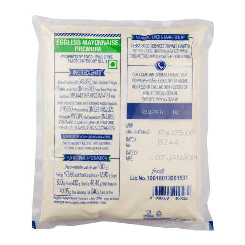 Veeba - Eggless Mayonnaise Premium, 1 Kg