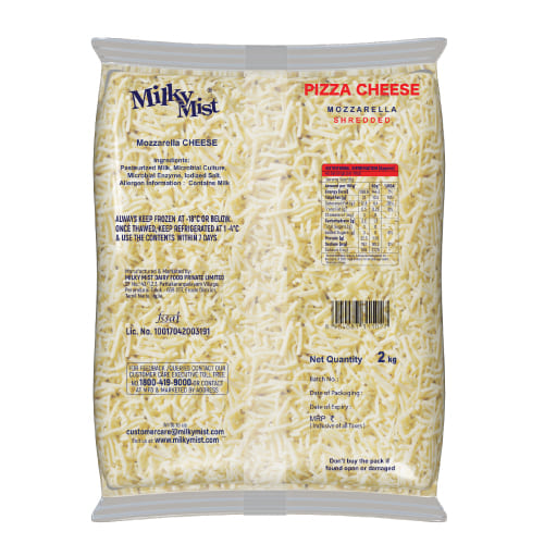 Milky Mist - Mozzarella Cheese (Shredded), 2 Kg Pack