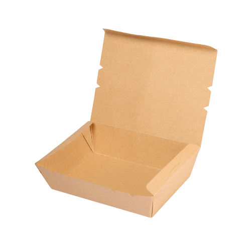 क्राफ्ट बोर्ड - आयताकृती लंच बॉक्स, ७०० मिली (५० चा पॅक)