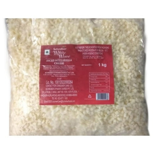 Dynamix - Mozzarella Diced Cheese, 1 Kg