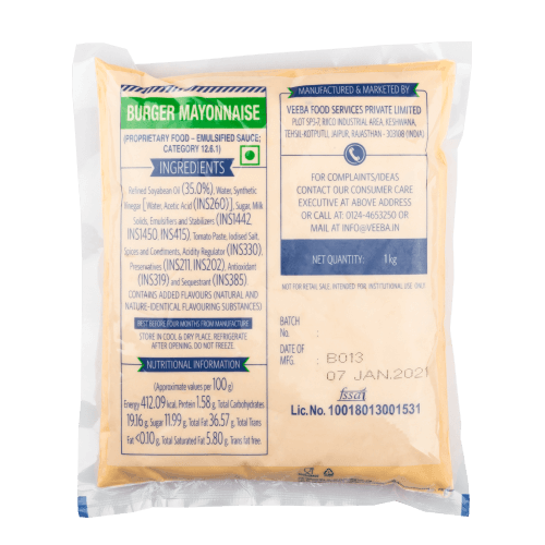 Veeba - Veg Burger Mayonnaise, 1 Kg