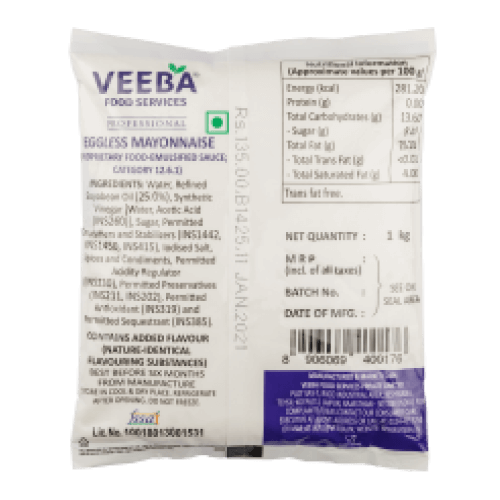 Veeba - Eggless Mayonnaise Professional, 1 Kg