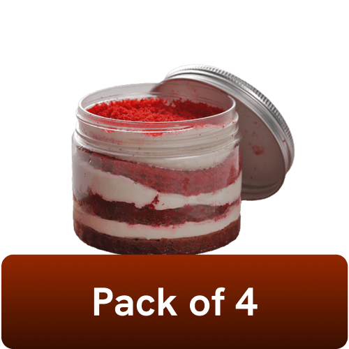 Baker Circle - Red Velvet Jar, 195 gm pc (Pack of 4), Frozen