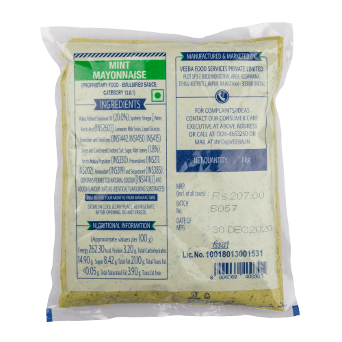 Veeba - Mint Mayonnaise Dressing, 1 Kg