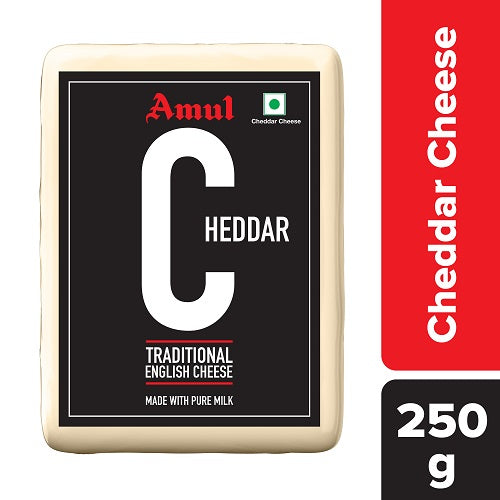 Amul - Natural Cheddar Cheese, 250 gm