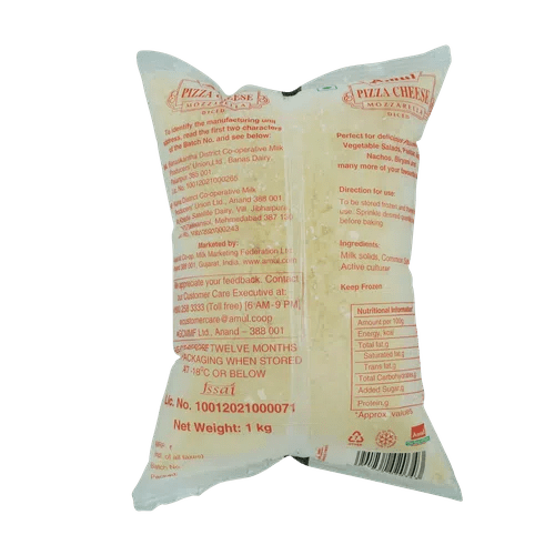 Amul - Cheese, Diced Mozzarella, 1 Kg