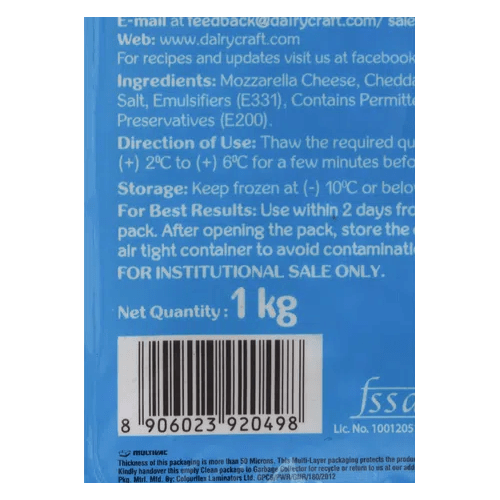 John - Diced Mozzarella and Cheddar Cheese, 1 Kg