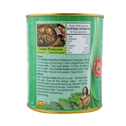 Golden Crown - Button Mushroom, 800 gm