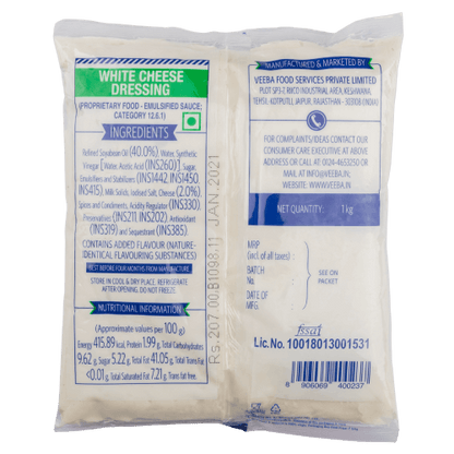 Veeba - White Cheese Dressing, 1 Kg