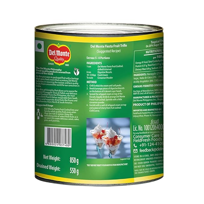 डेल - मोंटे फ्रूट कॉकटेल ८५० ग्रॅम