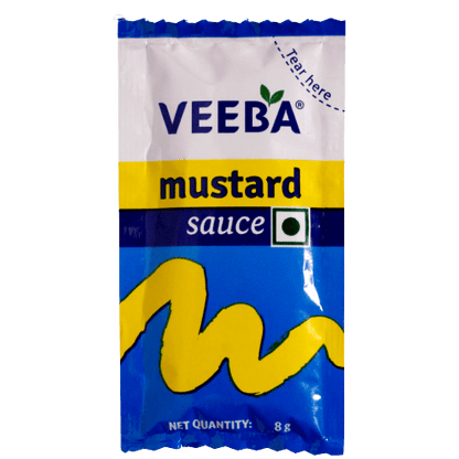Veeba - Mustard Sauce Sachets 8 Gm, ( Pack of 100 )