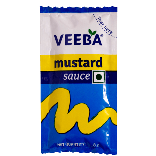 Veeba - Mustard Sauce Sachets 8 Gm, ( Pack of 100 )