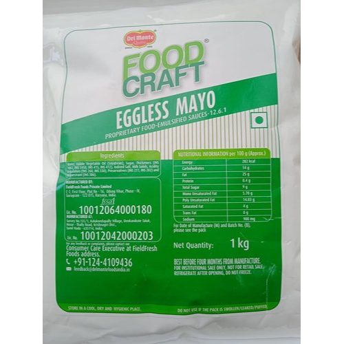 Delmonte - Food Craft - Eggless Mayonnaise (25% Fat), 1 Kg