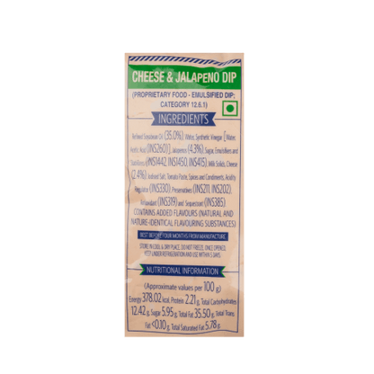Veeba - Cheese & Jalapeno Dip, 1 Kg