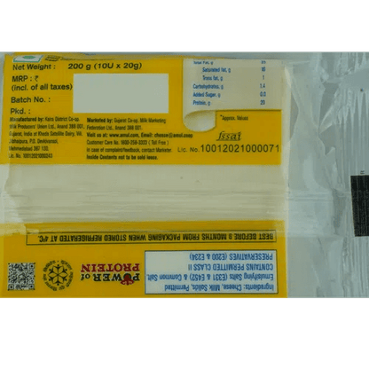 Amul - Cheese Slice, 200 gm
