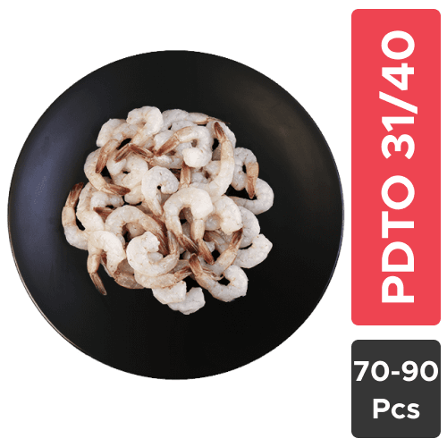Frozen Prawns - 31/40 PDTO (Medium), 30% Glaze, 1 Kg