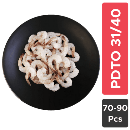 Frozen Prawns - 31/40 PDTO (Medium), 30% Glaze, 1 Kg
