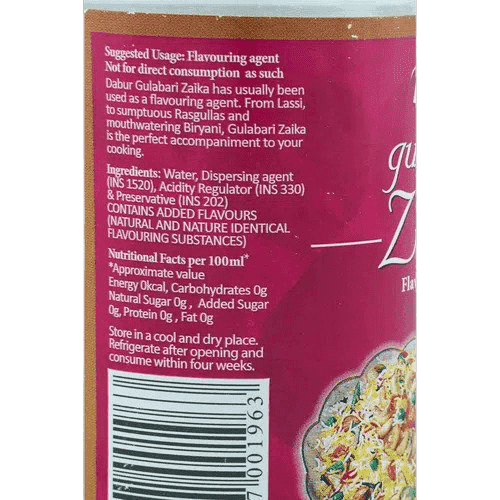 Dabur - Gulabari Zaika (Rose Flavouring Agent), 250 ml