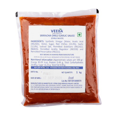 Veeba - Siracha Chilli Hot Sauce, 1 Kg