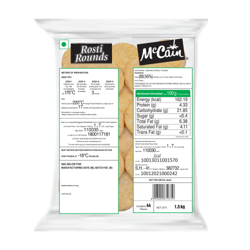 McCain - Rosti Rounds Patties, 1.5 Kg Pack