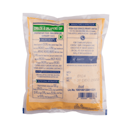 Veeba - Cheese & Jalapeno Dip, 1 Kg