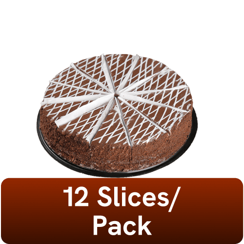 Baker Circle - Cocoa Fantasy Cake Slice, 125 gmpc (Pack of 12), Frozen