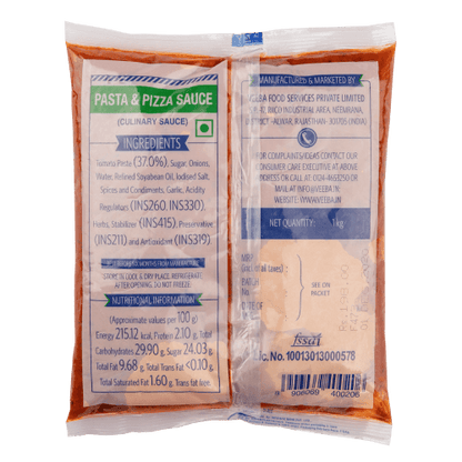 वीबा - पास्ता आणि पिझ्झा सॉस हर्बी टोमॅटो, १ किलो