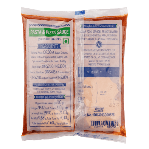 Veeba - Pasta & Pizza Sauce Herby Tomato, 1 Kg